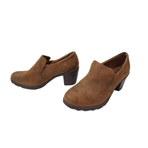 NEW Born BOC Womens 7.5 Brown Leather Slip On Western Comfort Ankle Boot - Picture 4 of 6
